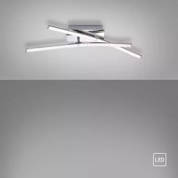 JUST LIGHT Светодиодный потолочный светильник SIMON 1 поворотный кронштейн, 1 фиксированный кронштейн серебристый Жилая площадь, например, гостиная, спальня, столовая, прихожая, кабинет 11270-55, серебро