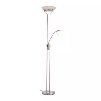 JUST LIGHT Торшер «ZAHARA», 2 лампочки, источник света Светодиодная панель Светодиодная панель | Постоянно встроенный светодиод - Постоянно встроенный светодиод, регулируемый посредством поворотного диммера, можно включать отдельно, цвет stahlfa...