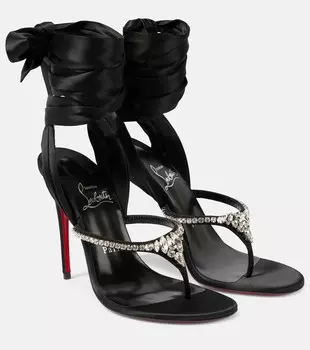 Just Queen Du Desert сандалии с декоративными элементами Christian Louboutin, черный