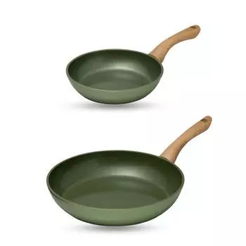 Just Vegan, Керамическая сковорода Ceravegan ECO с антипригарным покрытием - 2 шт. - 20 и 28 см La Rive