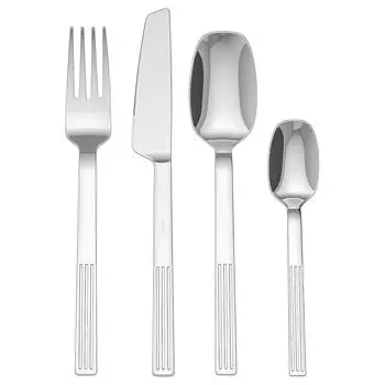 JUSTERA ЮСТЕРА Столовый набор,24 предмета, нержавеющ сталь IKEA