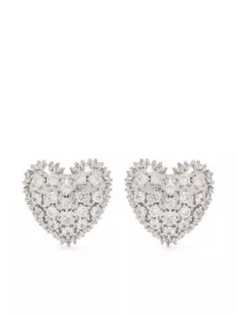 Justine Clenquet серьги Heart, серебряный