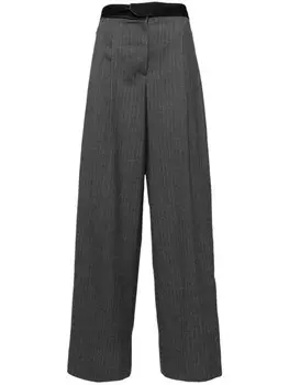 Juun.J брюки из смесовой шерсти, серый