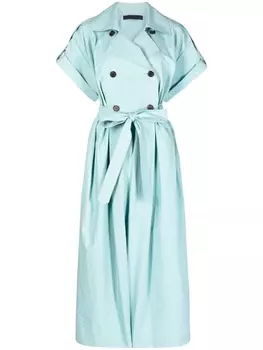 Juun.J двубортный комбинезон-тренч, синий