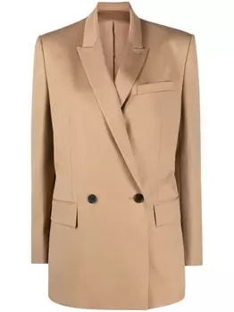 Juun.J двубортный шерстяной блейзер, нейтральный цвет