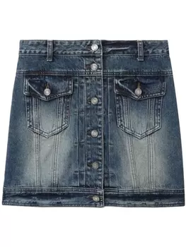 Juun.J джинсовая юбка на пуговицах, синий