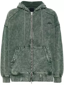 Juun.J худи на молнии, зеленый