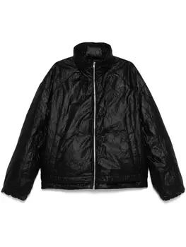 Juun.J пуховик с жатым эффектом, черный