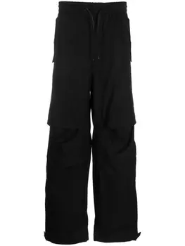 Juun.J спортивные брюки с кулиской, черный