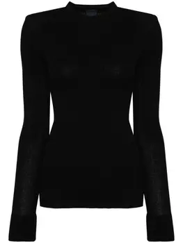 Juun.J трикотажный топ с оборками, черный