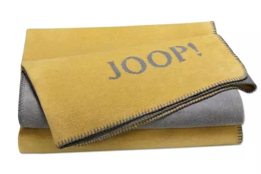 ЙУУП! Плед Меланж-Двуликий цвет золото-серебро размер 150х200 см Joop