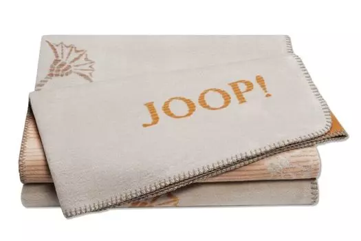 ЙУУП! Плед Васильковый блеклый песочный размер 150х200см Joop