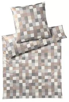ЙУУП! Постельное белье Mosaic Relaunch Sand 4092 7 Mako Satin 200 см x 200 см Joop