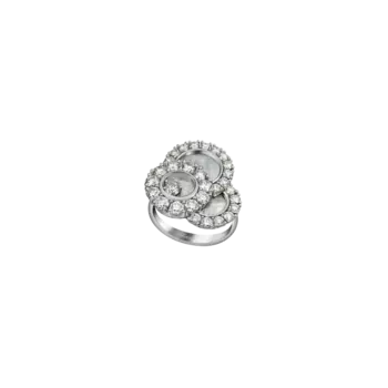 Ювелирное кольцо happy dreams из белого золота с бриллиантами и перламутром Chopard