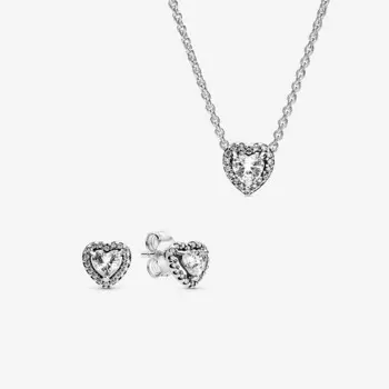 Ювелирный комплект Pandora Heart to Heart, серебро