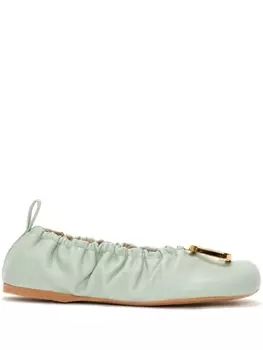 JW Anderson балетки Puller, зеленый