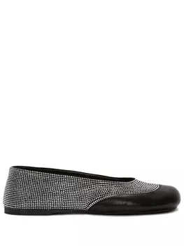 JW Anderson балетки с кристаллами, черный