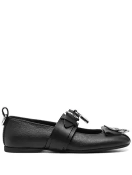 JW Anderson балетки с пряжкой, черный