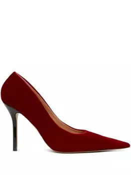 JW Anderson бархатные туфли с заостренным носком, красный