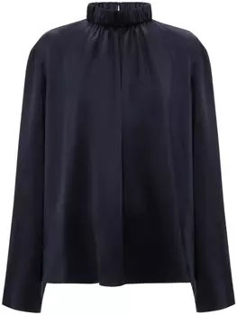 JW Anderson блузка с высоким воротником и сборками, синий