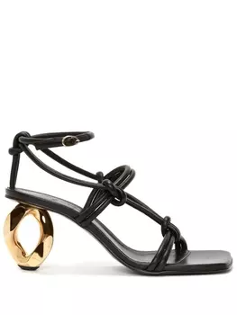 JW Anderson босоножки на скульптурном каблуке, черный