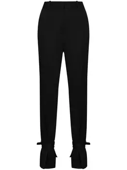 JW Anderson брюки кроя слим с завязками на манжетах, черный