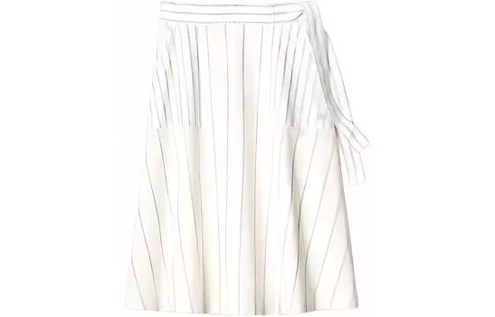 Jw Anderson Co-Brand Series Повседневная длинная юбка женская белая Uniqlo