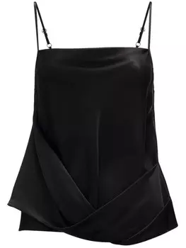 JW Anderson драпированная атласная майка, черный