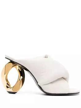 JW Anderson дутые мюли, нейтральный цвет