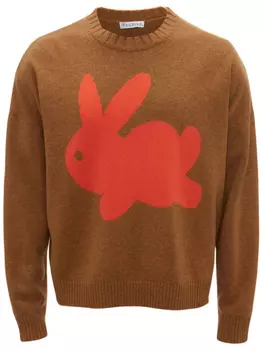 JW Anderson джемпер с принтом, коричневый