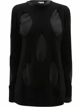 JW Anderson джемпер с вырезами, черный