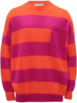 JW Anderson джемпер в горизонтальную полоску, розовый