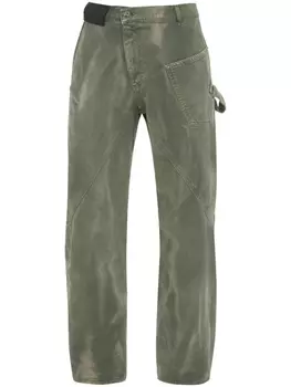 JW Anderson джинсы Twisted прямого кроя, зеленый