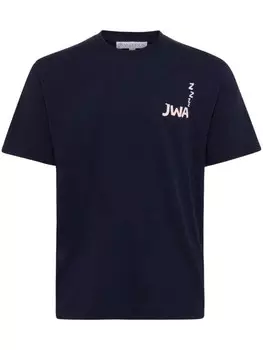 JW Anderson футболка JWA с надписью, синий