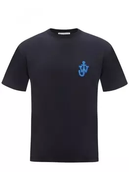 JW Anderson футболка с логотипом Anchor, синий