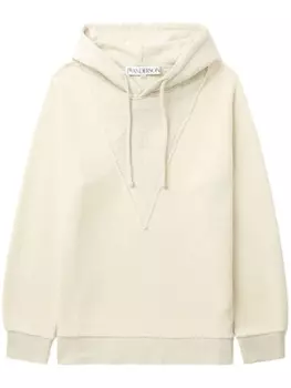 JW Anderson худи с вышитым логотипом, нейтральный цвет