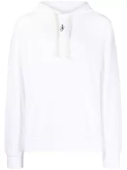 JW Anderson худи с вышивкой Anchor, белый