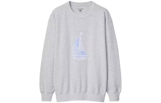 Jw Anderson Jw Anderson Co-Branded Series Толстовка мужская серая Uniqlo, серый