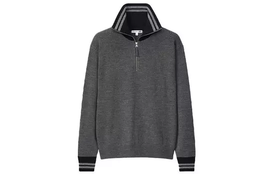 Jw Anderson Jw Anderson Co-Branded Series свитер мужской серый Uniqlo, серый