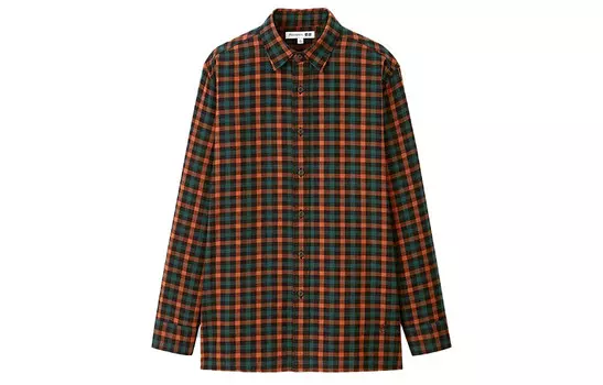 Jw Anderson Jw Anderson Co-Branded Series Рубашка мужская оранжевая Uniqlo, оранжевый