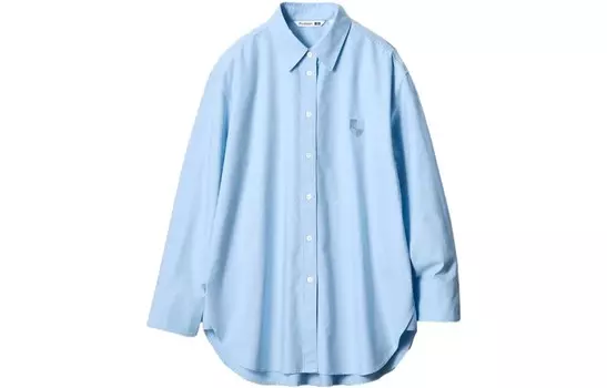 Jw Anderson Jw Anderson Co-Branded Series Рубашка женская светло-голубая Uniqlo