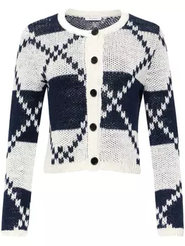JW Anderson кардиган с орнаментом, белый
