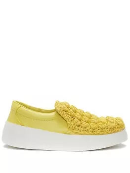 JW Anderson кроссовки Popcorn со вставками, желтый