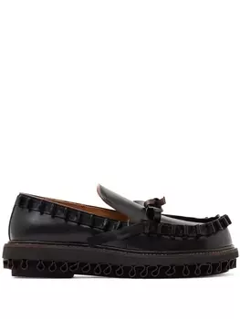 JW Anderson лоферы с оборками, черный