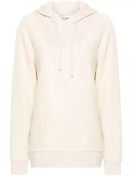 JW Anderson махровое худи Reverse, нейтральный цвет