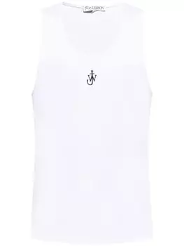 JW Anderson майка из хлопка с логотипом якоря, белый