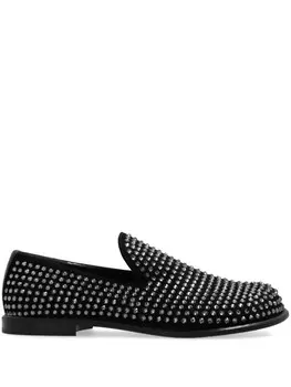 JW Anderson мокасины, украшенные кристаллами, черный