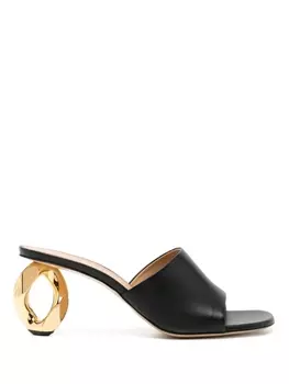 JW Anderson мюли Chain Heel 70, черный