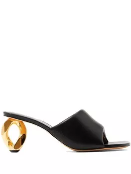 JW Anderson мюли на скульптурном каблуке, черный