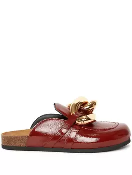 JW Anderson мюли с цепочкой, коричневый